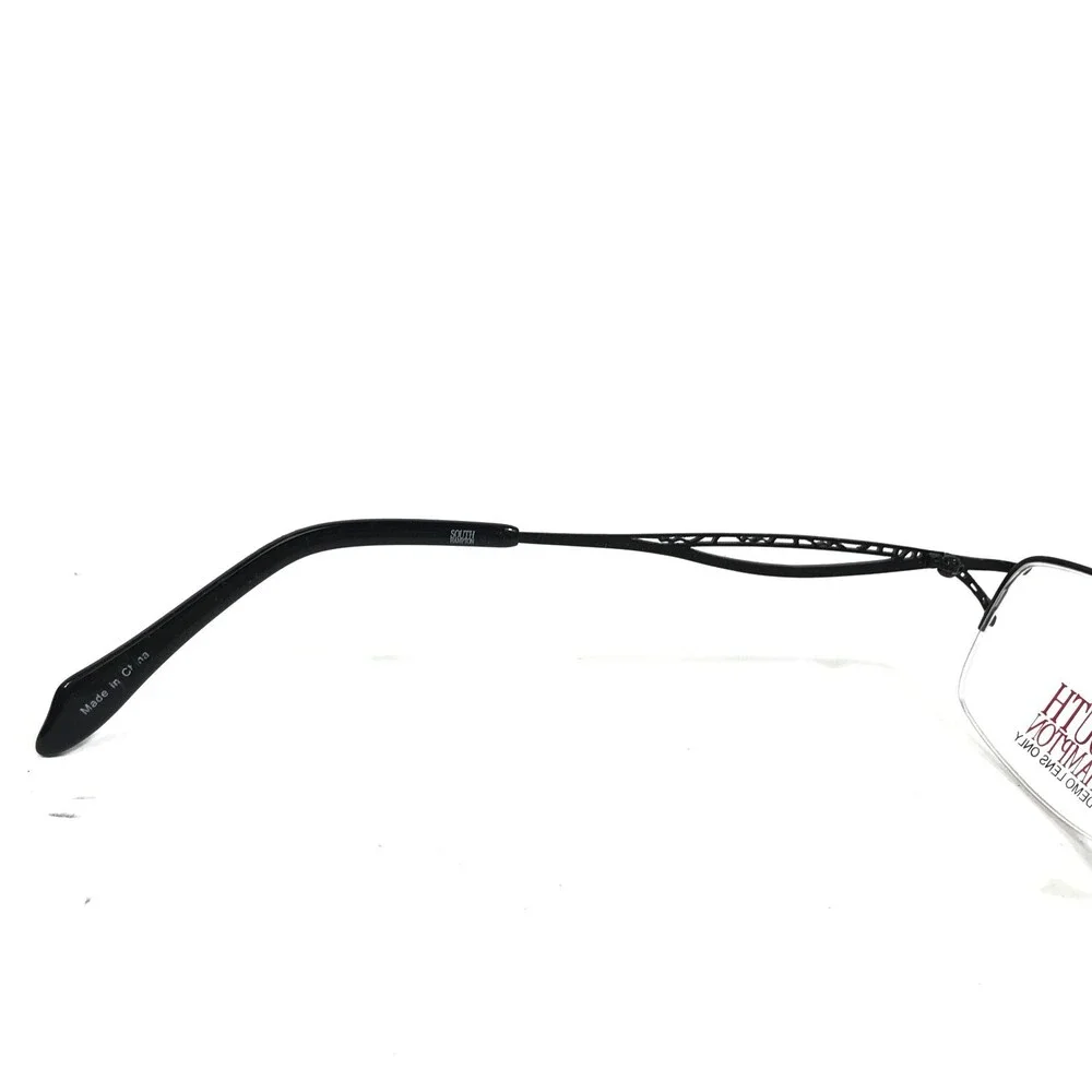 South Hampton SH6002 BK/G Eyeglasses Frames Black Gold Rectangular 51-17-145